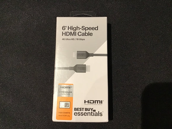 6' High-Speed HDMI Cable